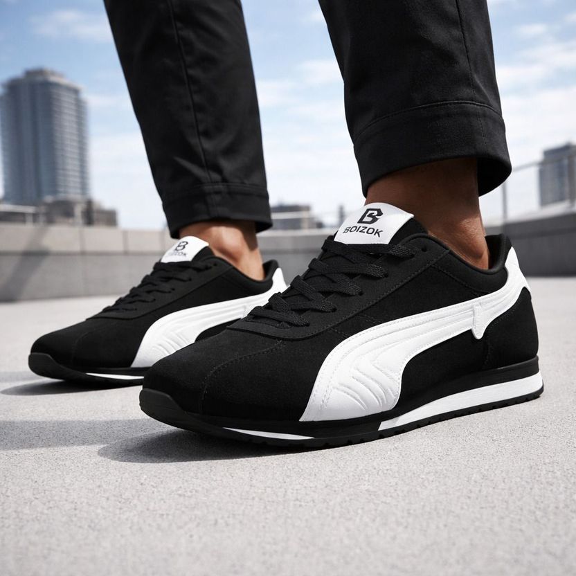 Boizok Black Casual Sneakers for Men - Image 6