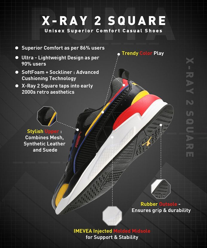 PUMA X-Ray 2 Square X-Ray 2 Square Unisex Superior Comfort Casual Shoes For Men - Image 8