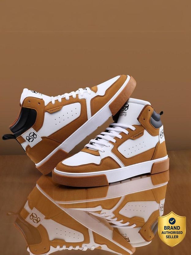 bacca bucci STALK Classic High-Top Sneakers Men Tan 6 - Image 1