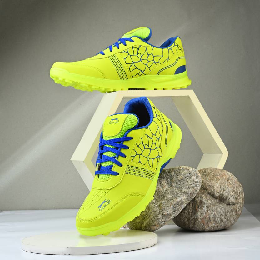 SLAZENGER Men’s Professional Cricket Shoes | Lightweight Sports Sneakers Cricket Shoes For Men  (Green , 10)