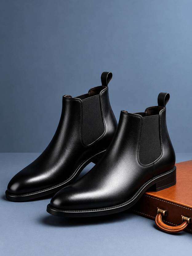 HERE&NOW Trendy Mens Chelsea Boots For Men