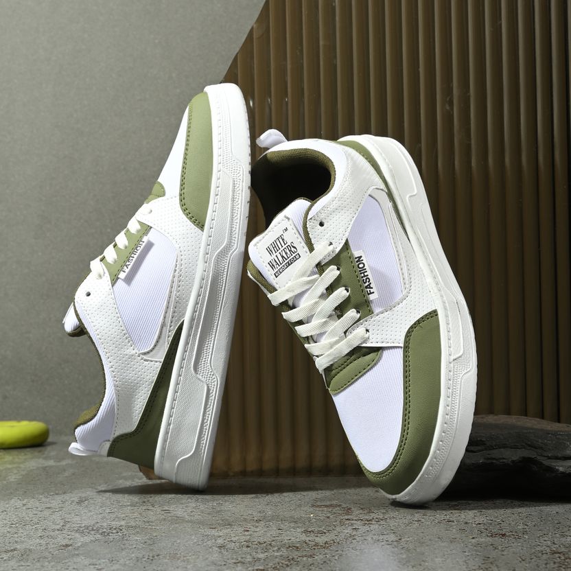 WHITE WALKERS Casual Sneakers Men White Grey 6 - Image 8