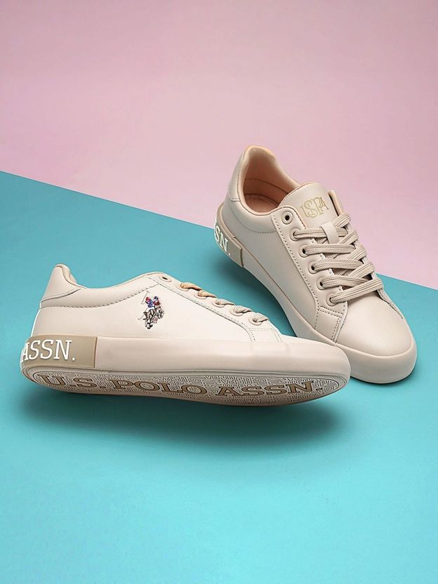 U.S. POLO ASSN. Ariel 3.0 Nude Chunky Shoe Sneakers For Women - Image 9