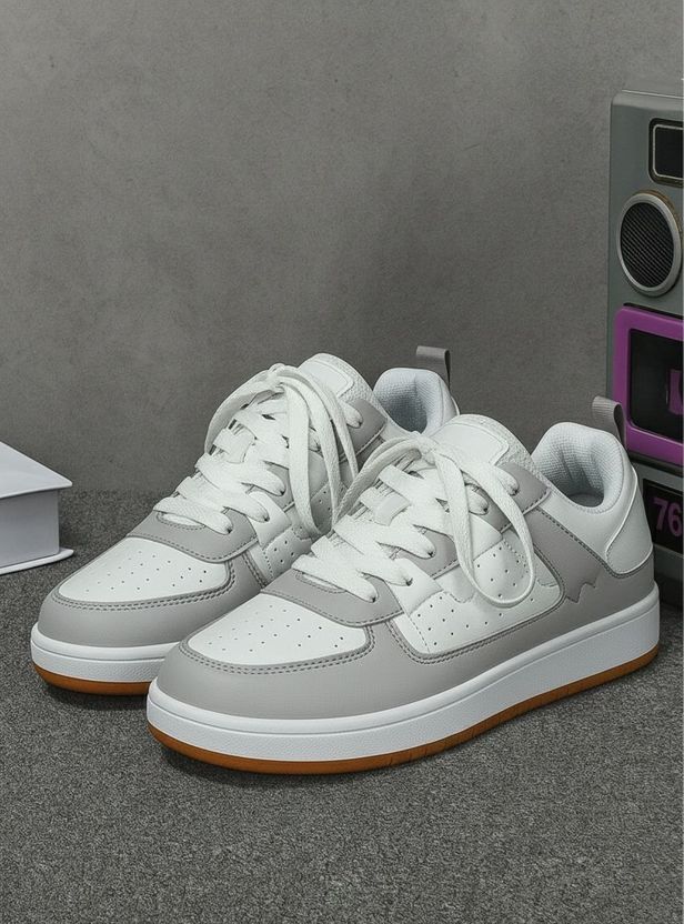 STEPHUB Men's White Sneakers Size 8 - Image 4
