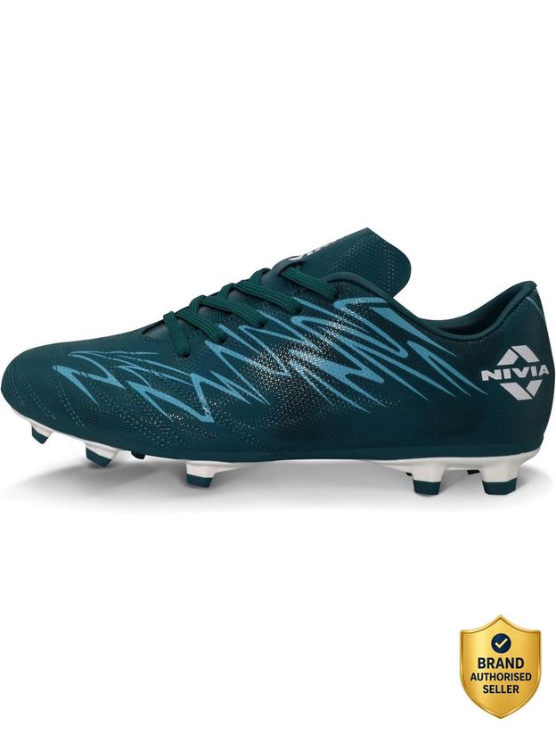 NIVIA Encounter 11 Stud Football Shoes For Men (Green, 7) - Image 1