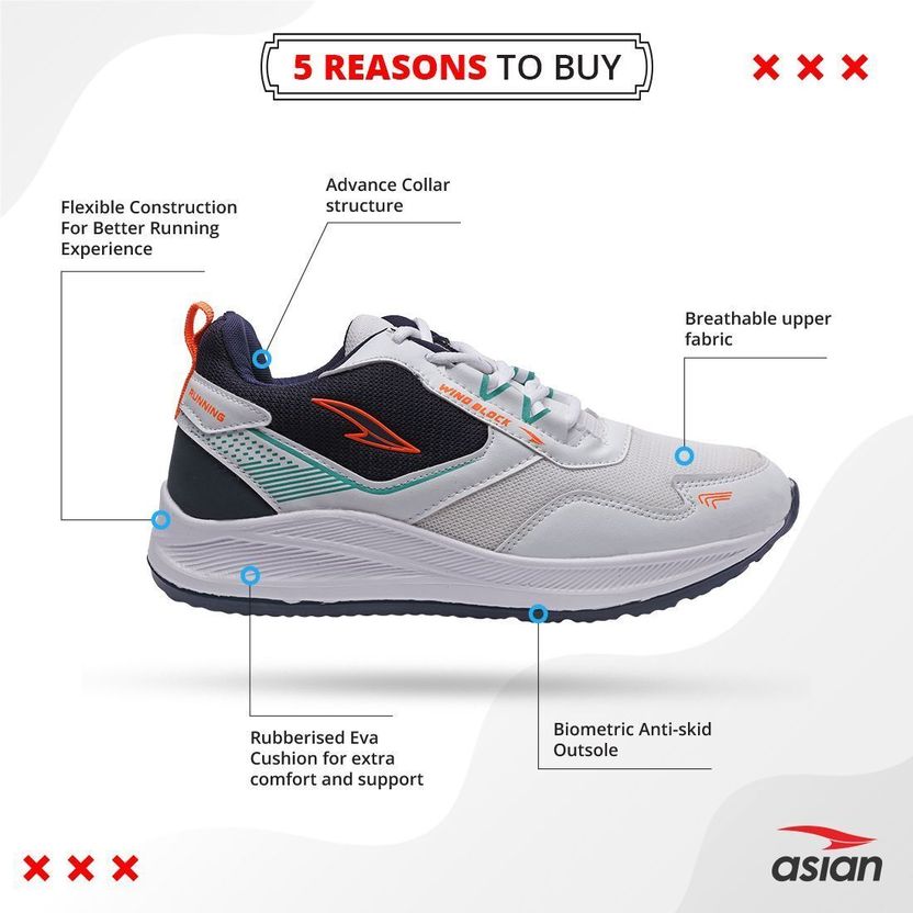asian Thar-01 White Sneakers - Image 3