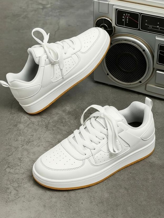 STEPHUB Men's White Sneakers Size 8 - Image 5