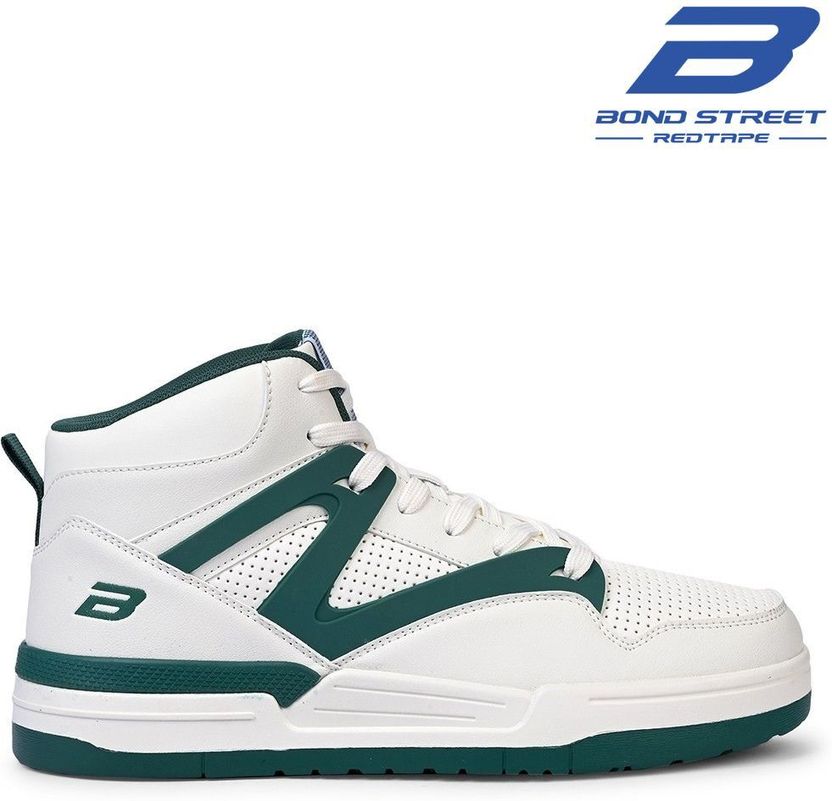 Bond Street By Red Tape Men White Green Sneakers Size 10 - Image 6