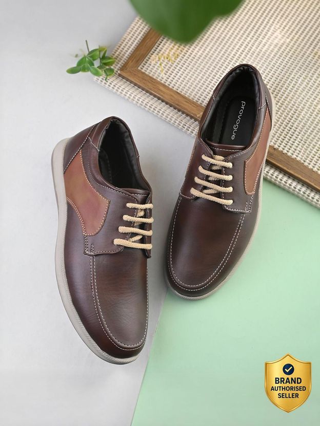 PROVOGUE Men Brown Sneakers Size 7 - Image 1