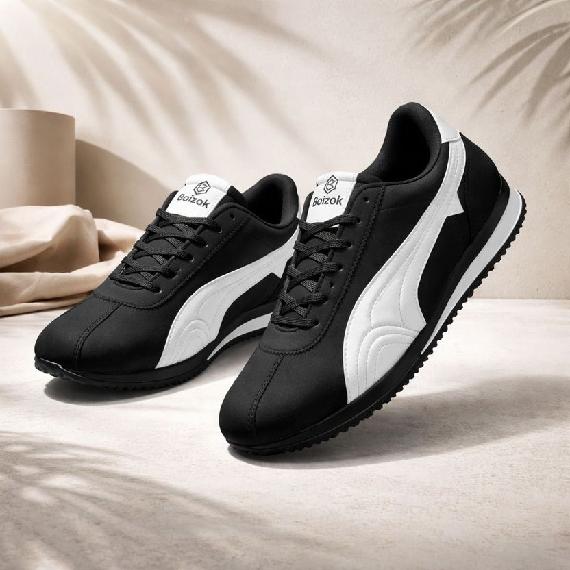Boizok Black Casual Sneakers for Men - Image 4