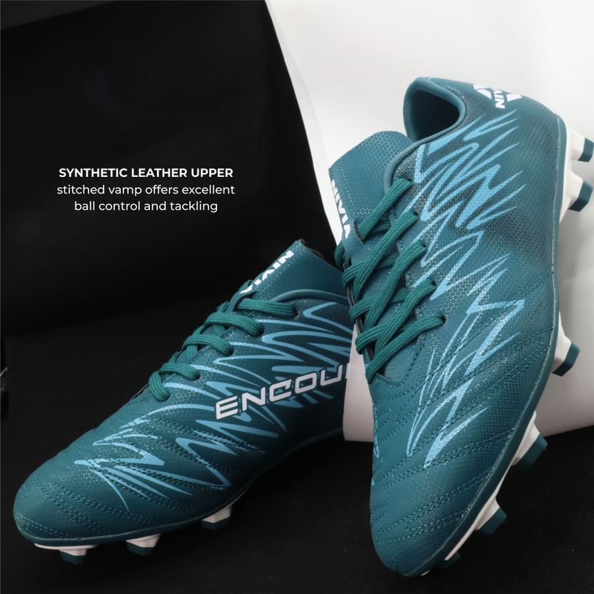 NIVIA Encounter 11 Stud Football Shoes For Men (Green, 7) - Image 3