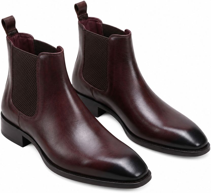 Hayes London Genuine Leather Cuban Chelsea Boots, Comfortable Tex...more - Image 6