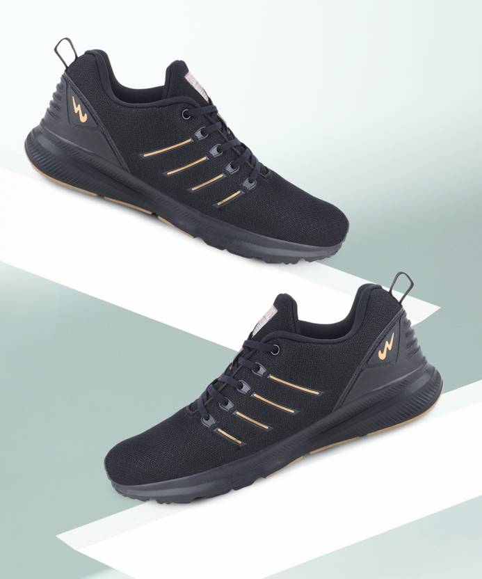 CAMPUS Running Shoes For Men (Black , 8)