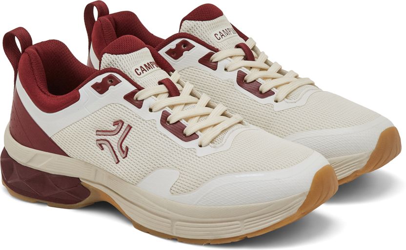 CAMPUS ORDER Men's Running Shoes (Off White, Maroon, 7) - Image 2