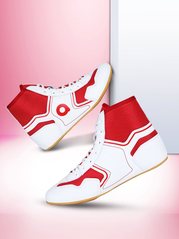 AIVIN Pro Kabaddi League Boxing & Wrestling Shoes For Men, White - Image 10