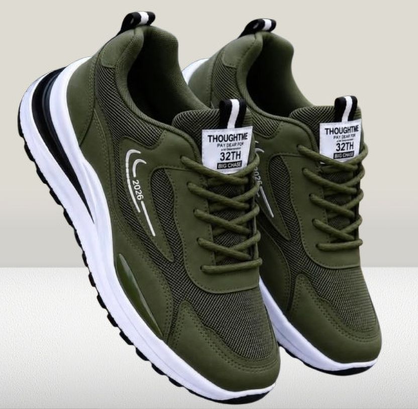 VECHLO Trendy Casual Sneakers For Men (Grey, 7) - Image 9
