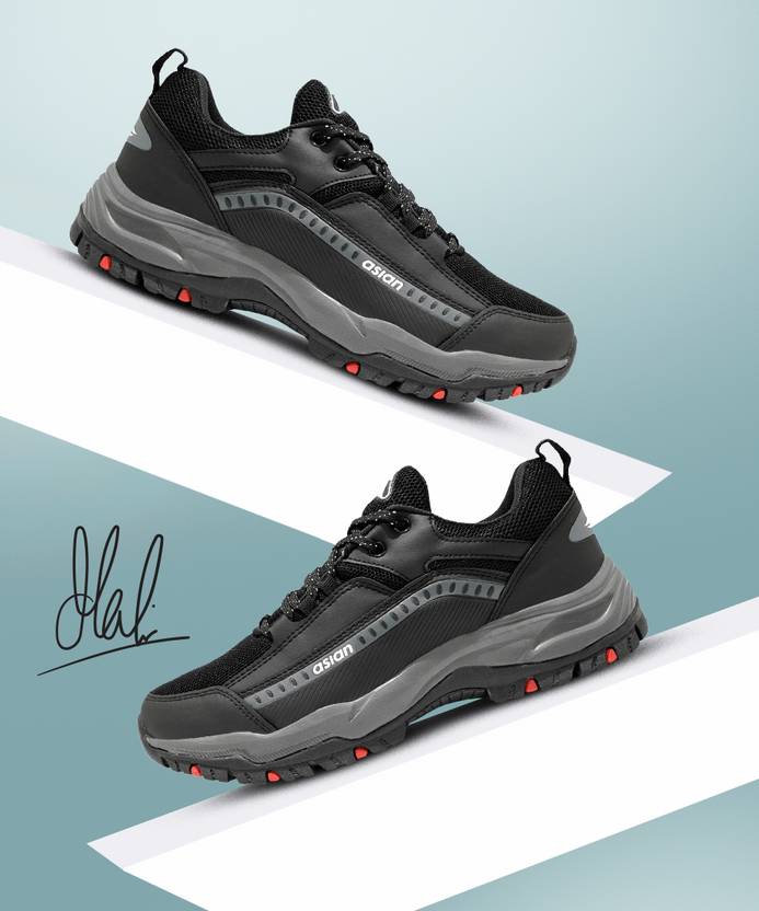 asian Everest-01 Trekking,Gym,Sports,Stylish with Extra Comfort Outdoors For Men (Black ,…