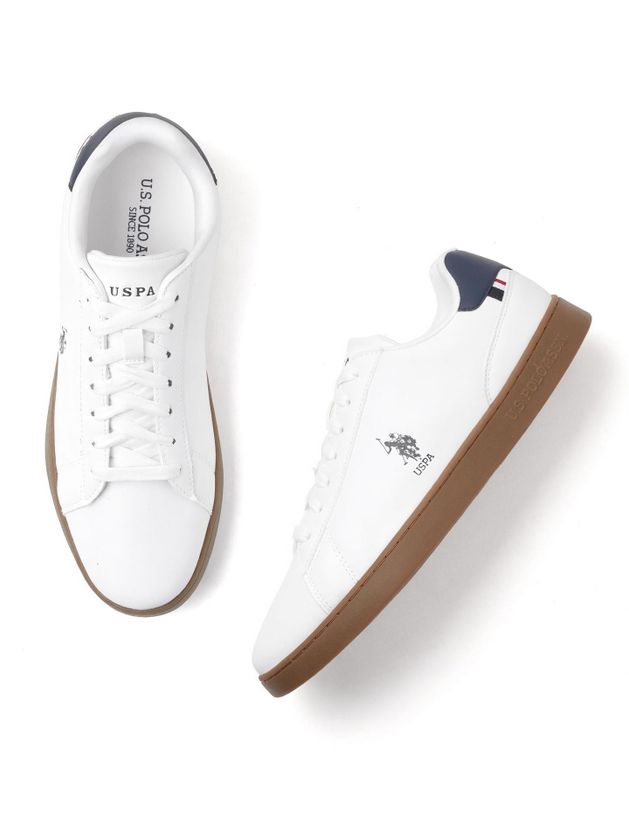 U.S. POLO ASSN. RHEEDE Men's White Sneakers 10 - Image 1