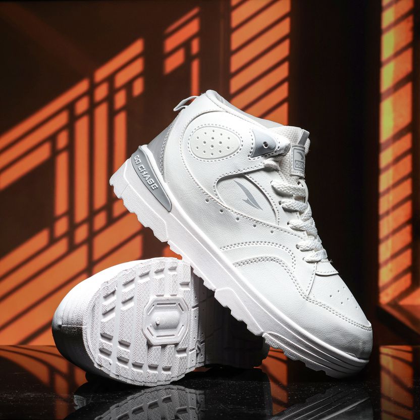 Asian Men's White Sneakers Size 10 - Image 8