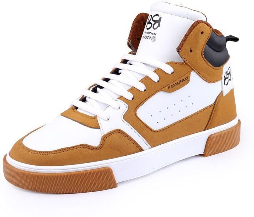 bacca bucci STALK Classic High-Top Sneakers Men Tan 6 - Image 5