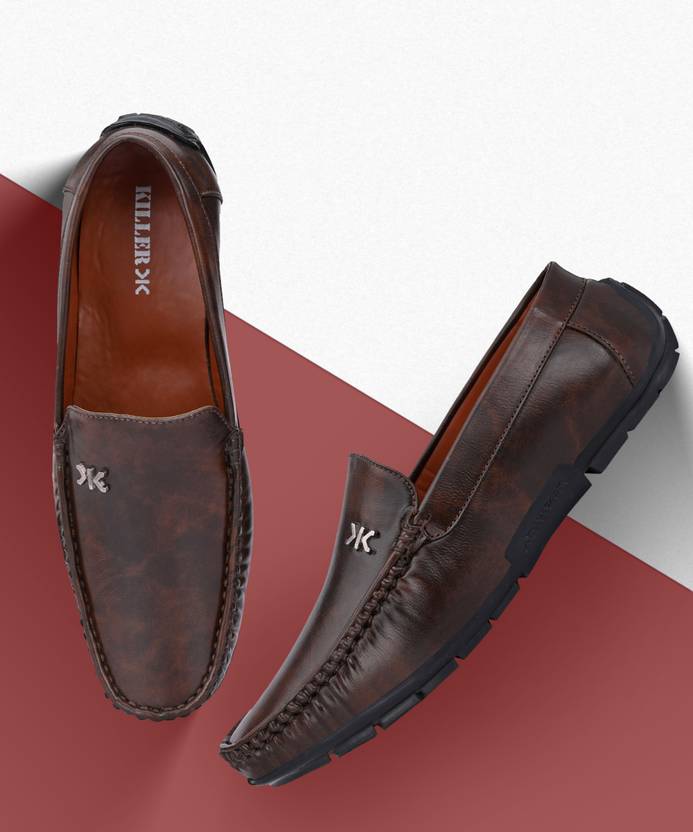 [Sizes 8, 9] KILLER Synthetic Leather |Lightweight|Comfort|Summer|Trendy|Walking|Outdoor|Daily Use Loafers For Men  (Brown)