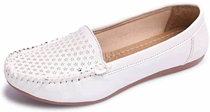 Stylish Bellies For Women Loafers For Women  (White)
