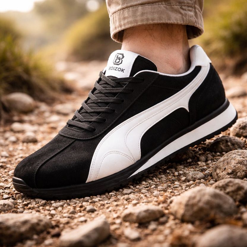 Boizok Black Casual Sneakers for Men - Image 7