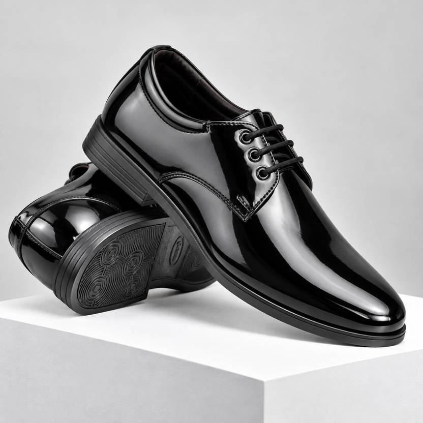 Averatto Black Patent Formal Shoe for Mens (A9934) Party Wear For Men