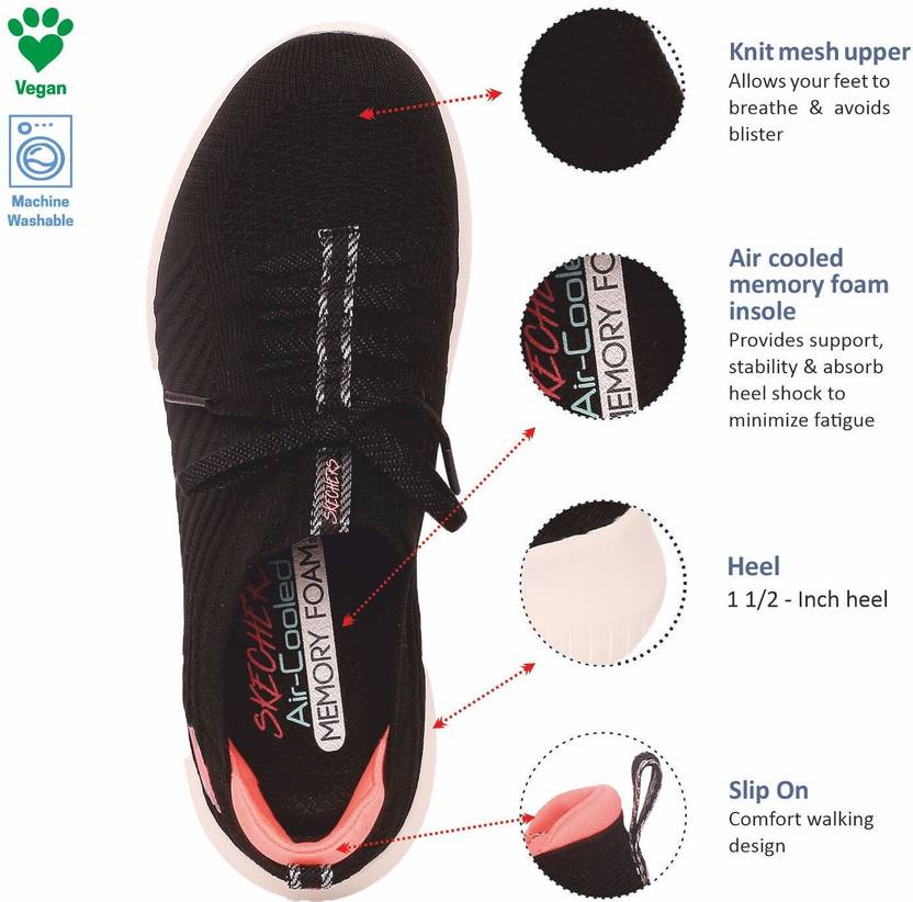 Ultra Flex-Joyful PA Running Shoes For Women  (Black)