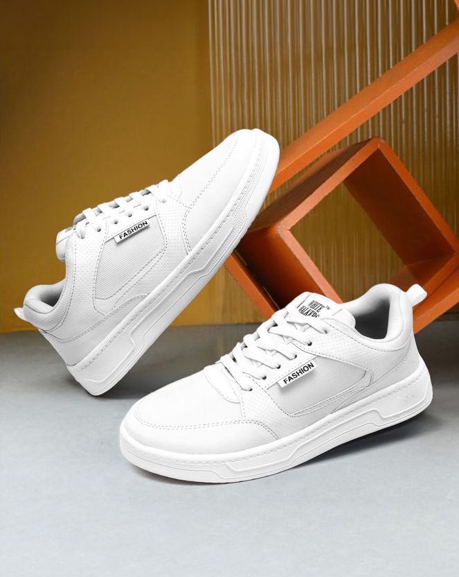 WHITE WALKERS Casual Sneakers Men White Grey 6 - Image 9