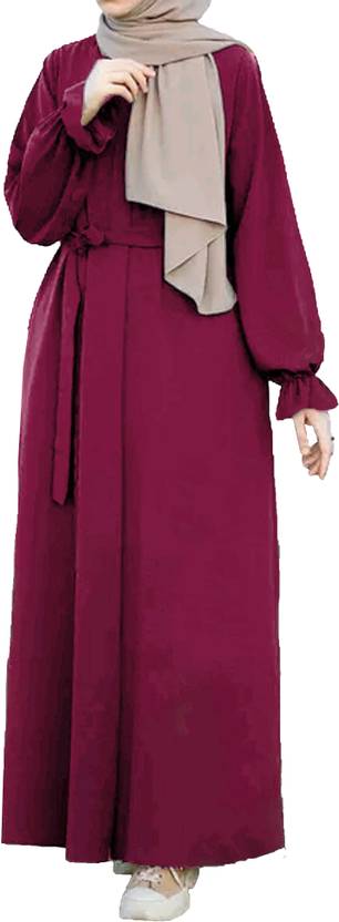 BURAQUE ENTERPRISES Polyester Solid Abaya