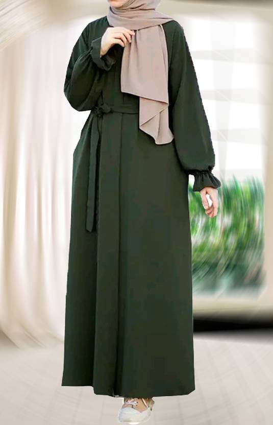 Buraque Designetr Polyester Solid Abaya