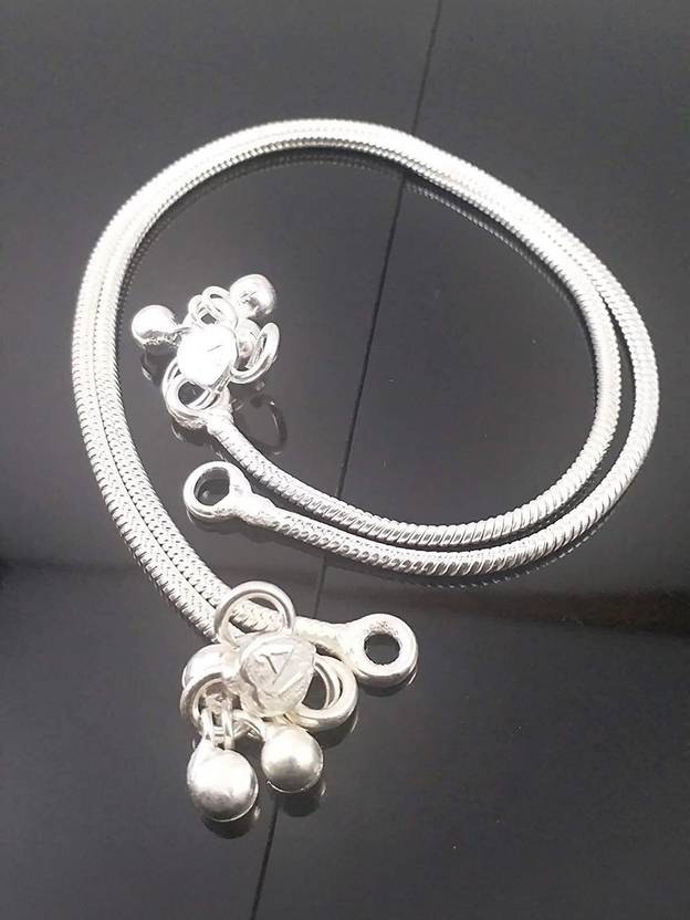 AANYACRYSTAL anklets for girls stylish singl....Plain Gol chain ( 168 ) Alloy Anklet