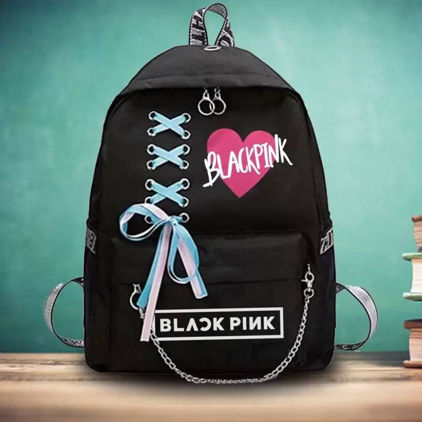 A1FOXYLEATHER Black pink 5 L Backpack