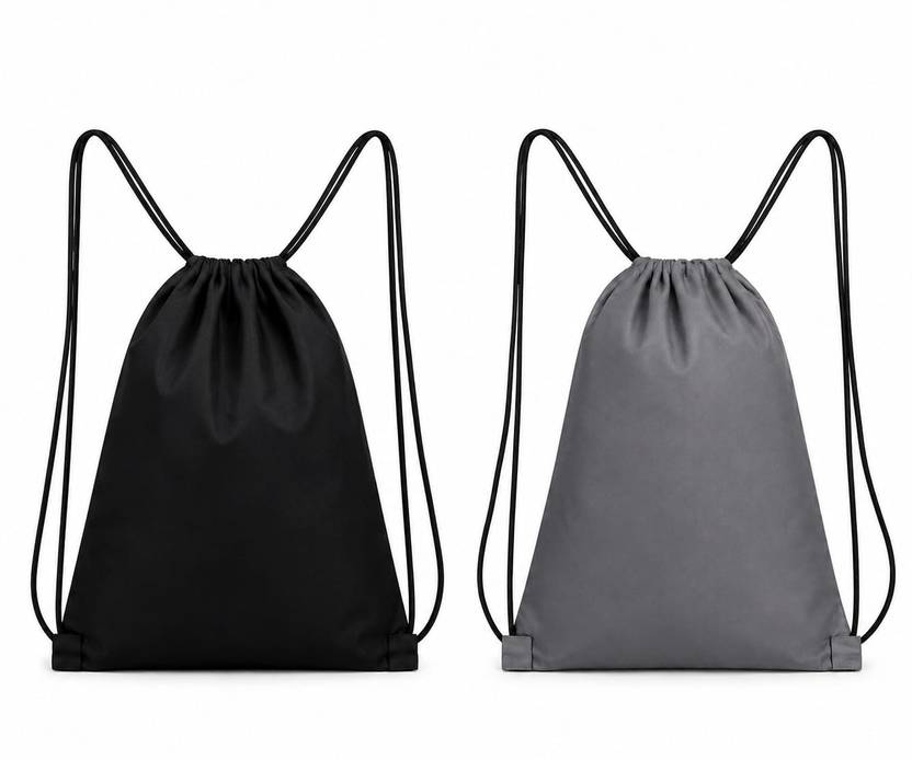 WESTZONE 10L Drawstring Backpack Combo Pack of 2 | Stylish Nylon Gym & Travel Bags 10 L Backpack