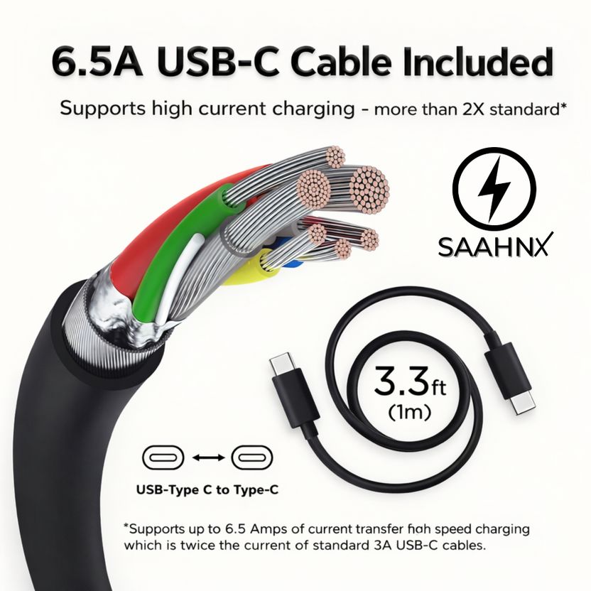 Saahnx 68W TurboPower 3.0 Wall Charger - Image 4