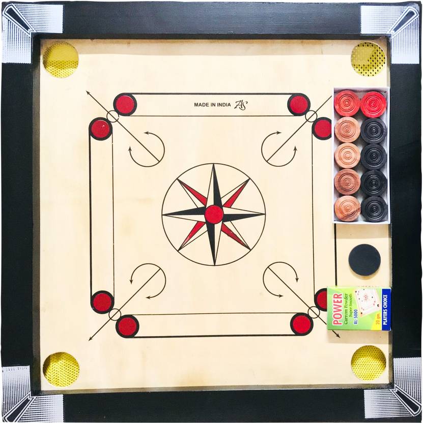 AARAV SPORTS Carrom Board Small for Kids with Wooden Coins, Striker