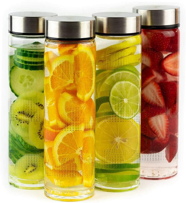 Brezzycloud Wide Mouth Glass Food Grade BPA Free Water
