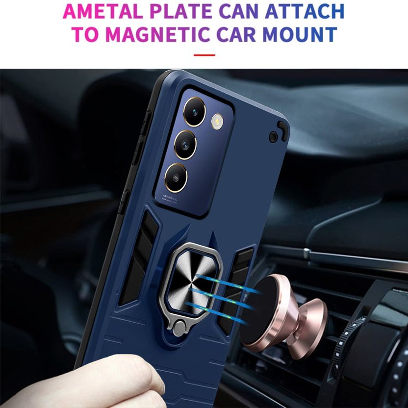 DefendX Vivo T3 5G Back Cover with Ring Holder - Image 2