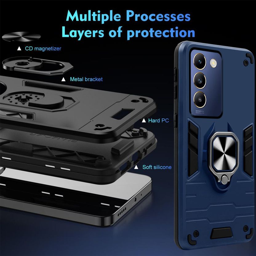 DefendX Vivo T3 5G Back Cover with Ring Holder - Image 3