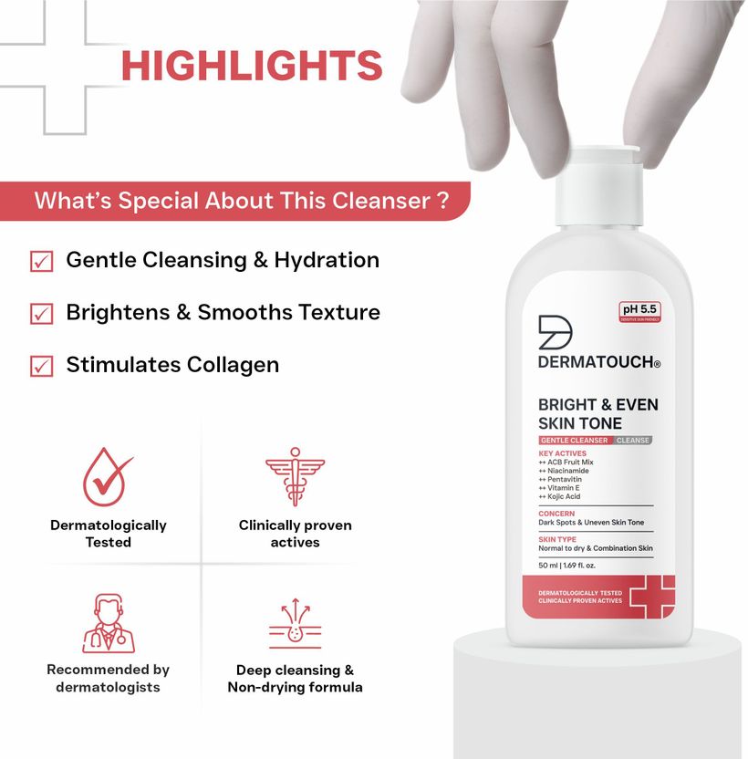 Dermatouch Bright & Even Skin Tone Gentle Cleanser - Image 4