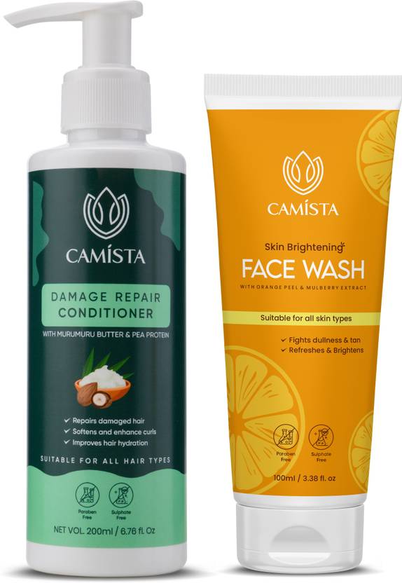 CAMISTA Damage Repair Conditioner + Skin Brightening Face Wash
