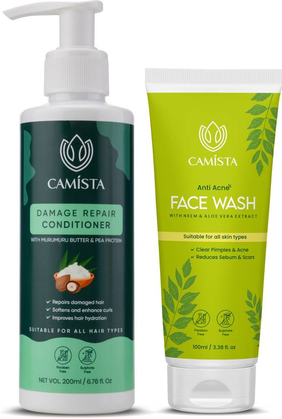 CAMISTA Damage Repair Conditioner + Anti Acne Face Wash