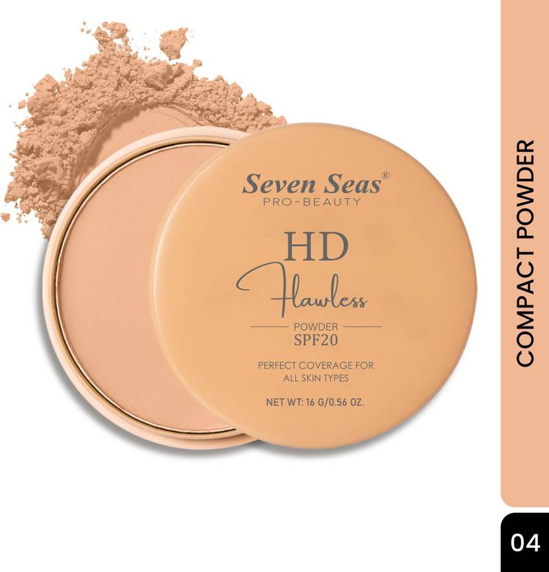 Seven Seas HD Flawless Compact Powder | SPF-20 | Soft Texture | Compact Powder for Women Compact