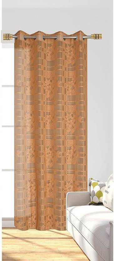 BHUNTL TRADERS 212 cm (7 ft) Door Net Semi Transparent Curtain Single Curtain