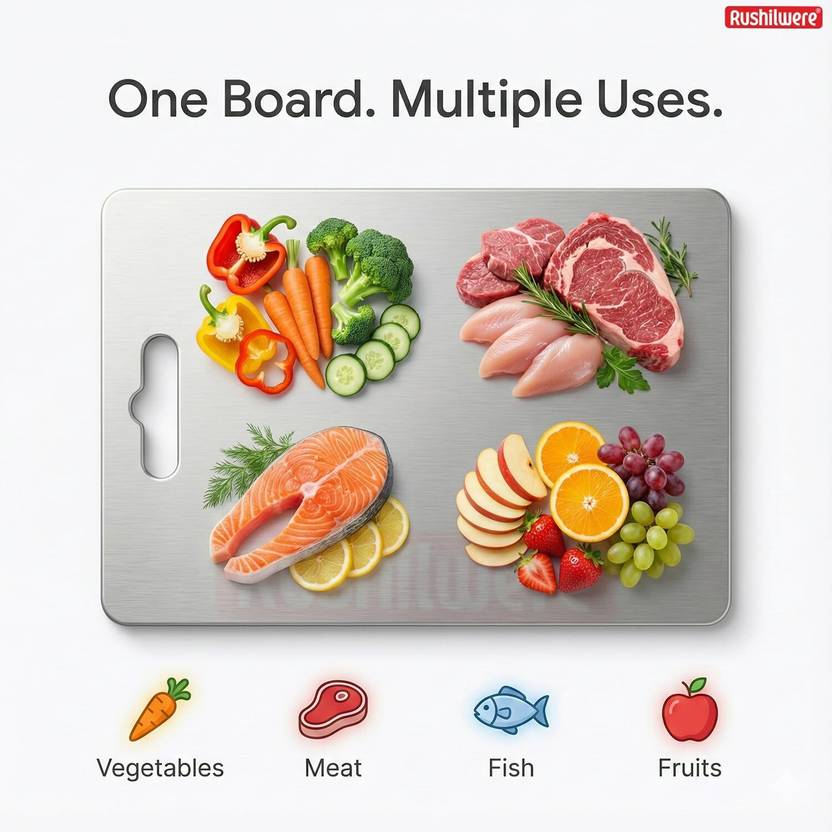 RUSHIL WERE Stainless Steel Cutting Board