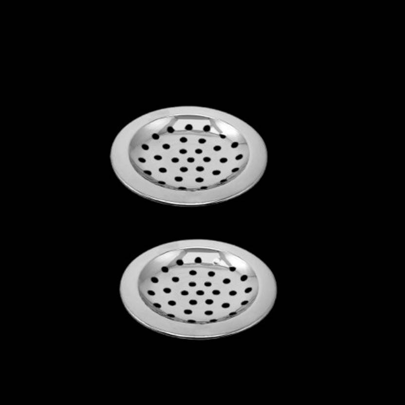 BATHONIX Floor, Basin, Bathroom Sink, Kitchen Sink Stainless Steel Push Down Strainer