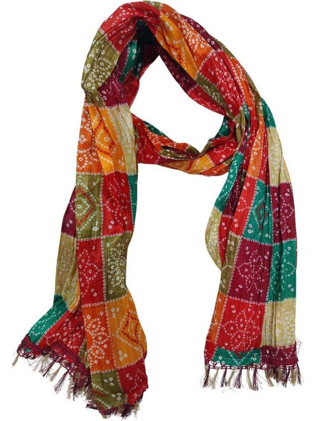 Honey Fashion Bhagalpuri Silk Printed Multicolor Unisex Dupatta