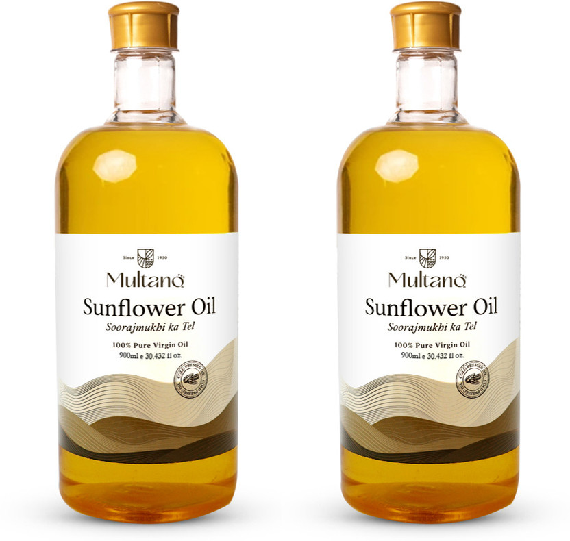 Multano Pro Cold pressed sunflower oil for cooking (1000ml) pure