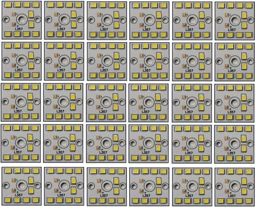 HouseOfCommon 30 Pcs 9 Watt MCPCB LED Bulb Raw Material CoolDay WHITE Color Light Electronic Hobby Kit